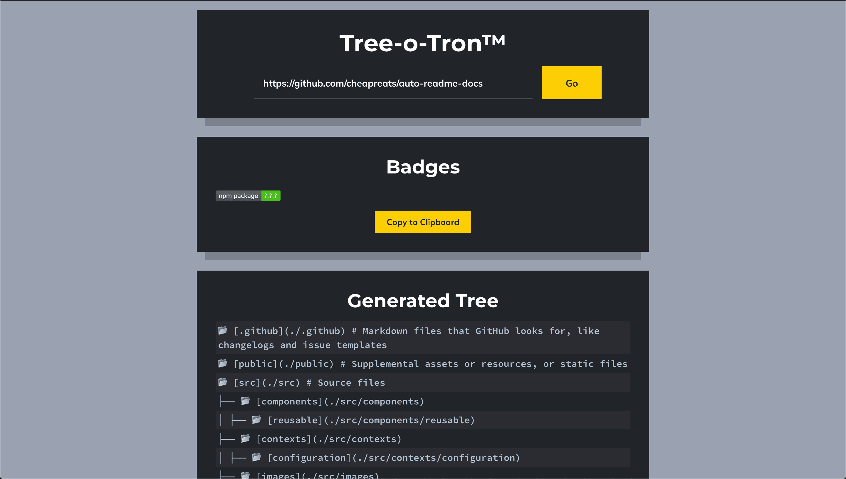 Auto README Docs badges