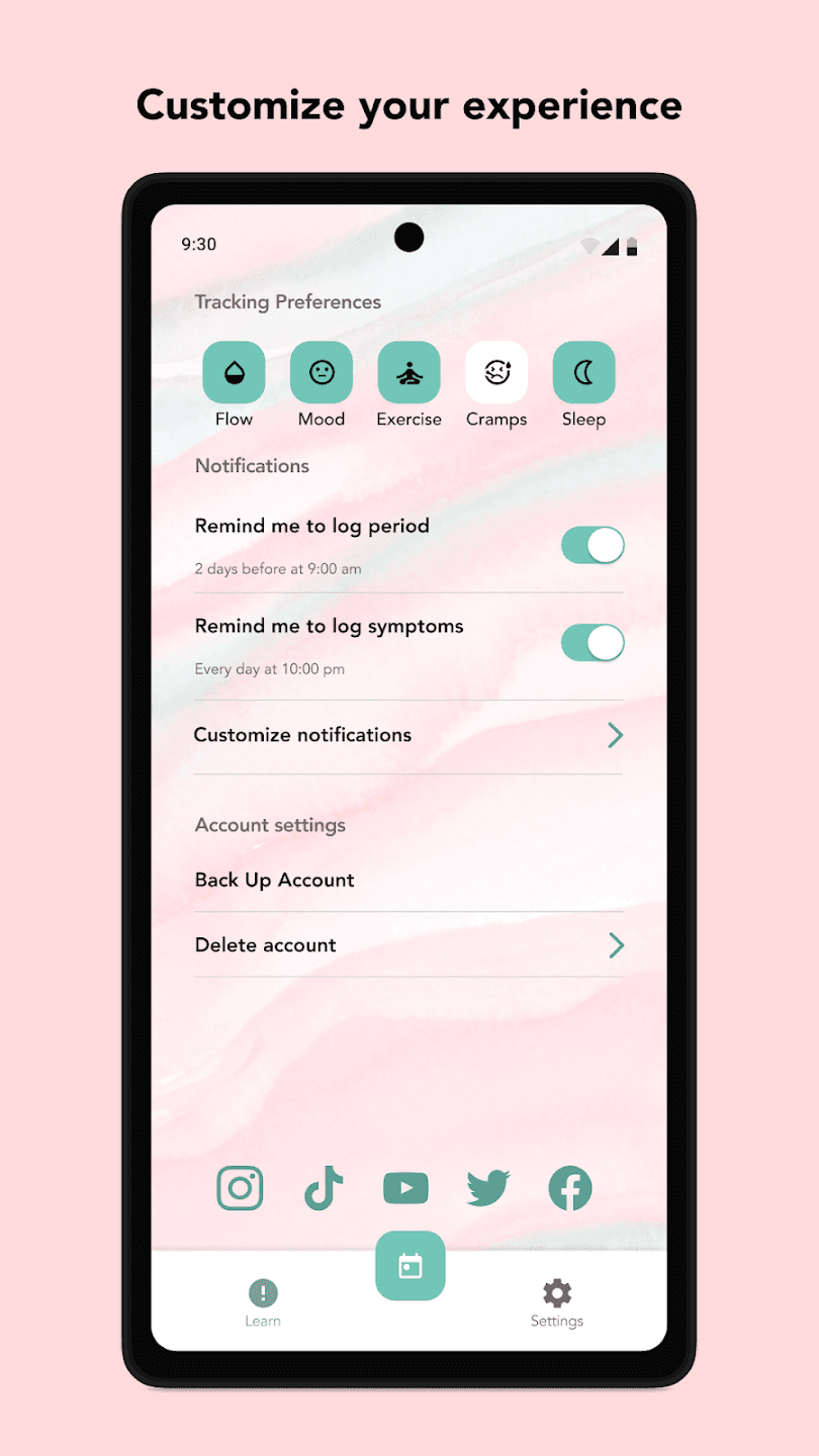 Customize your experience