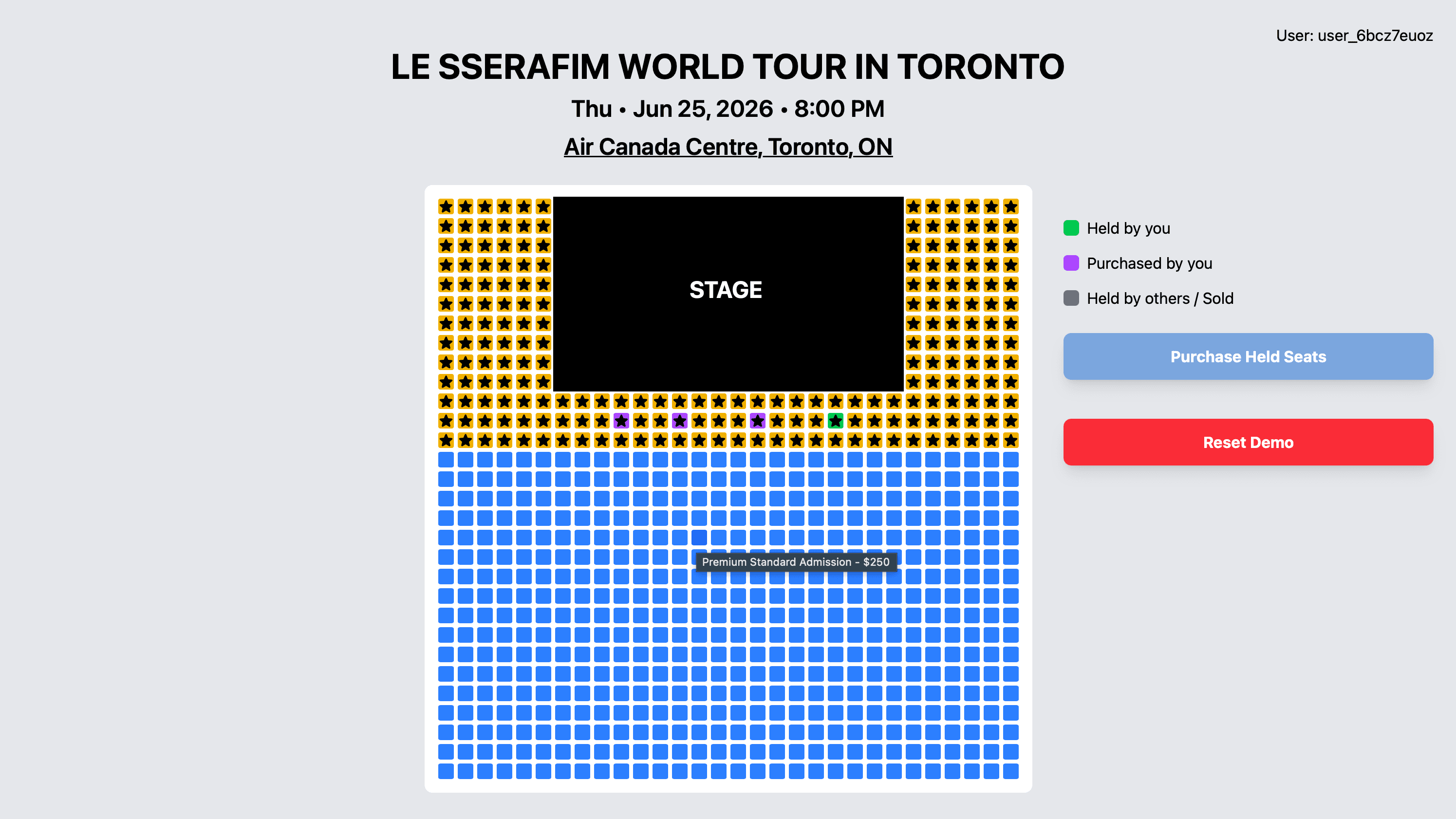 Ticketmain seat map